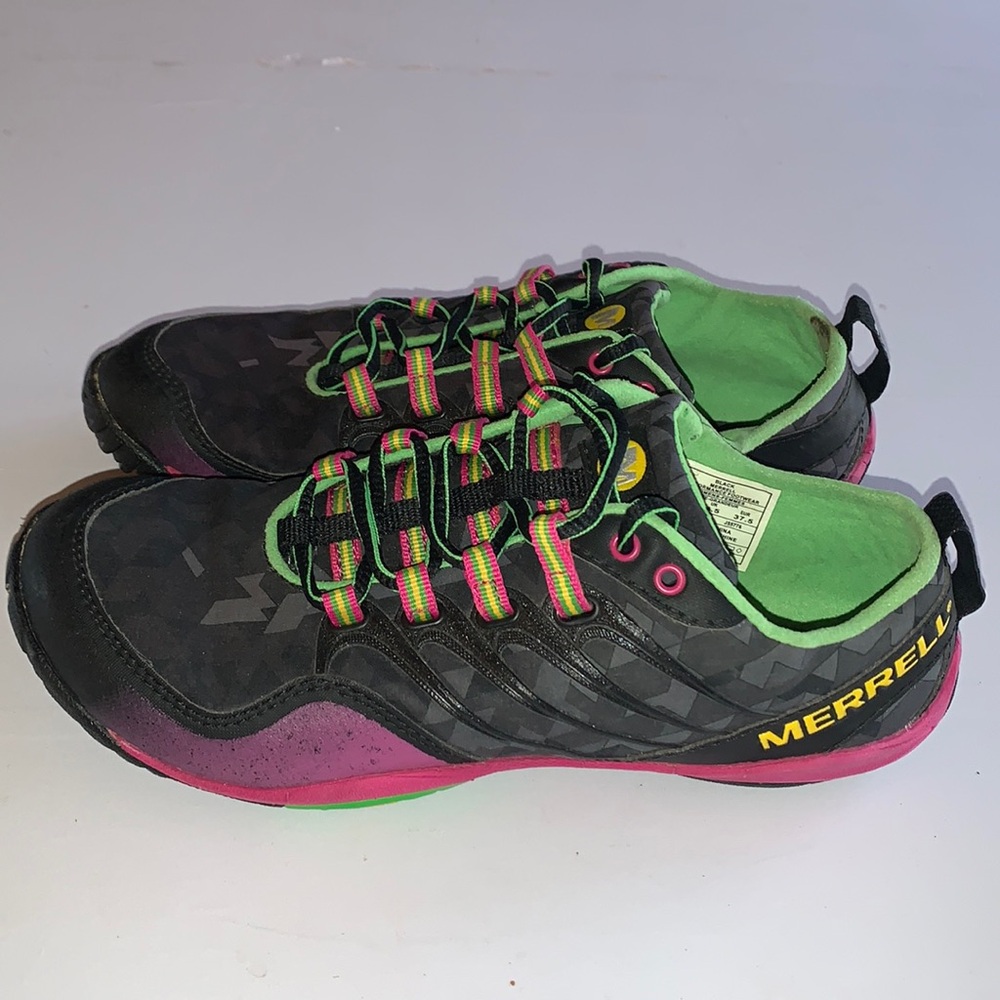 Merrell Barefoot Lithe Glove Black and Pink Shoes Women’s Size 7